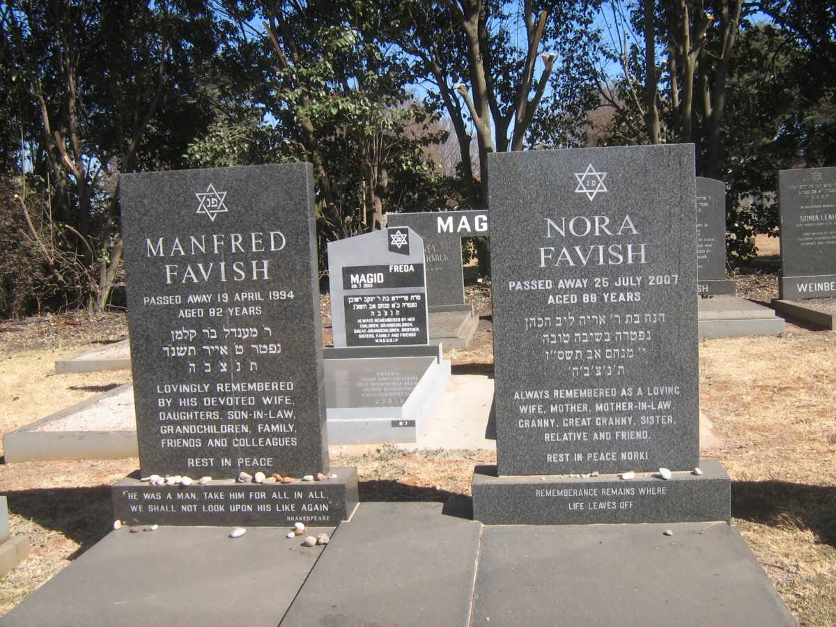 FAVISH Manfred -1994 &amp; Nora -2007