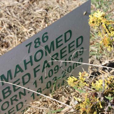 FAREED Mahomed Abed 1949-2000