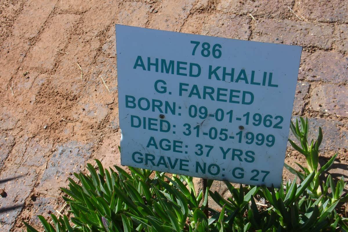FAREED Ahmed Khalil G. 1962-1999