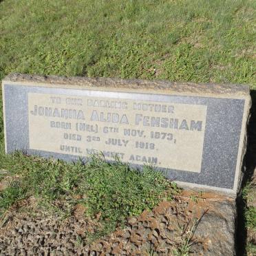 FENSHAM Johanna Alida nee NEL 1873-1918