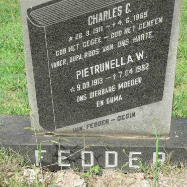 FEDDER Charles C. 1911-1969 &amp; Pietrunella W. 1913-1982