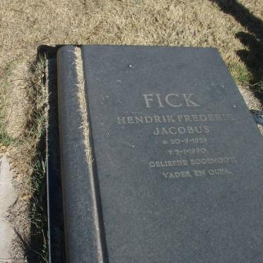FICK Hendrik Frederik Jacobus 1929-1990