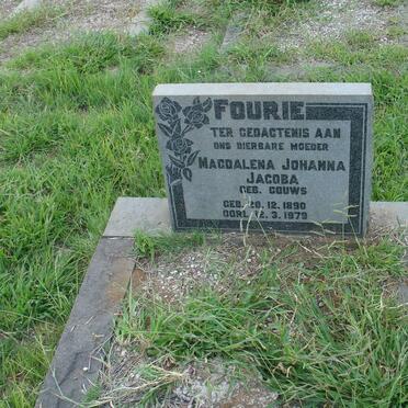 FOURIE Magdalena Johanna Jacoba geb GOUWS 1890-1979