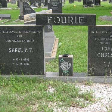 FOURIE Sarel P.F. 1910-1987 &amp; Johanna Christina 1917-1979