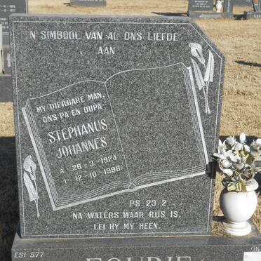 FOURIE Stephanus Johannes 1924-1998