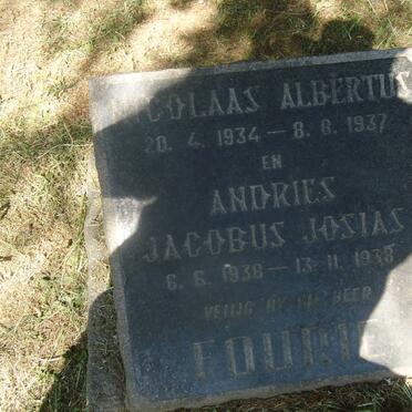 FOURIE Nicolaas Albertus 1934-1937 :: FOURIE Andries Jacobus Josias 1938-1938