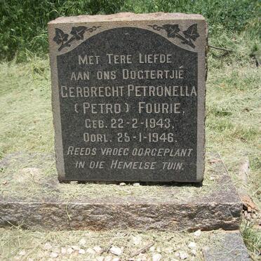 FOURIE Gerbrecht Petronella 1943-1946