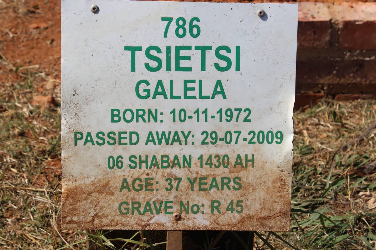 GALELA Tsietsi 1972-2009