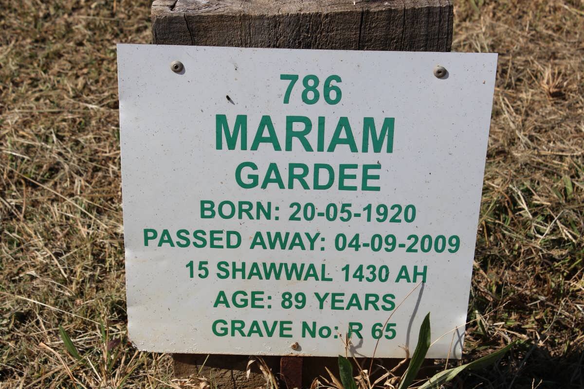 GARDEE Mariam 1920-2009