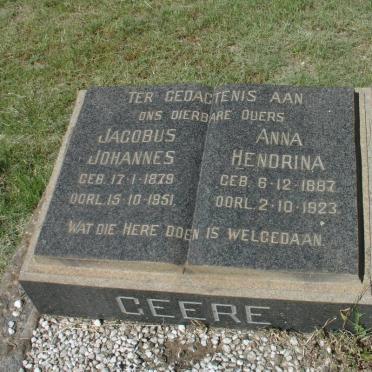 GEERE Jacobus Johannes 1879-1951 &amp; Anna Hendrina 1887-1923