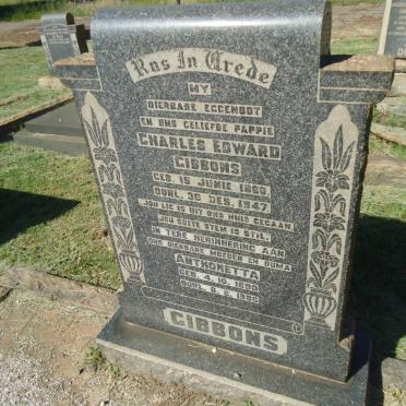 GIBBONS Charles Edward 1880-1967 &amp; Anthonetta 1890-1986