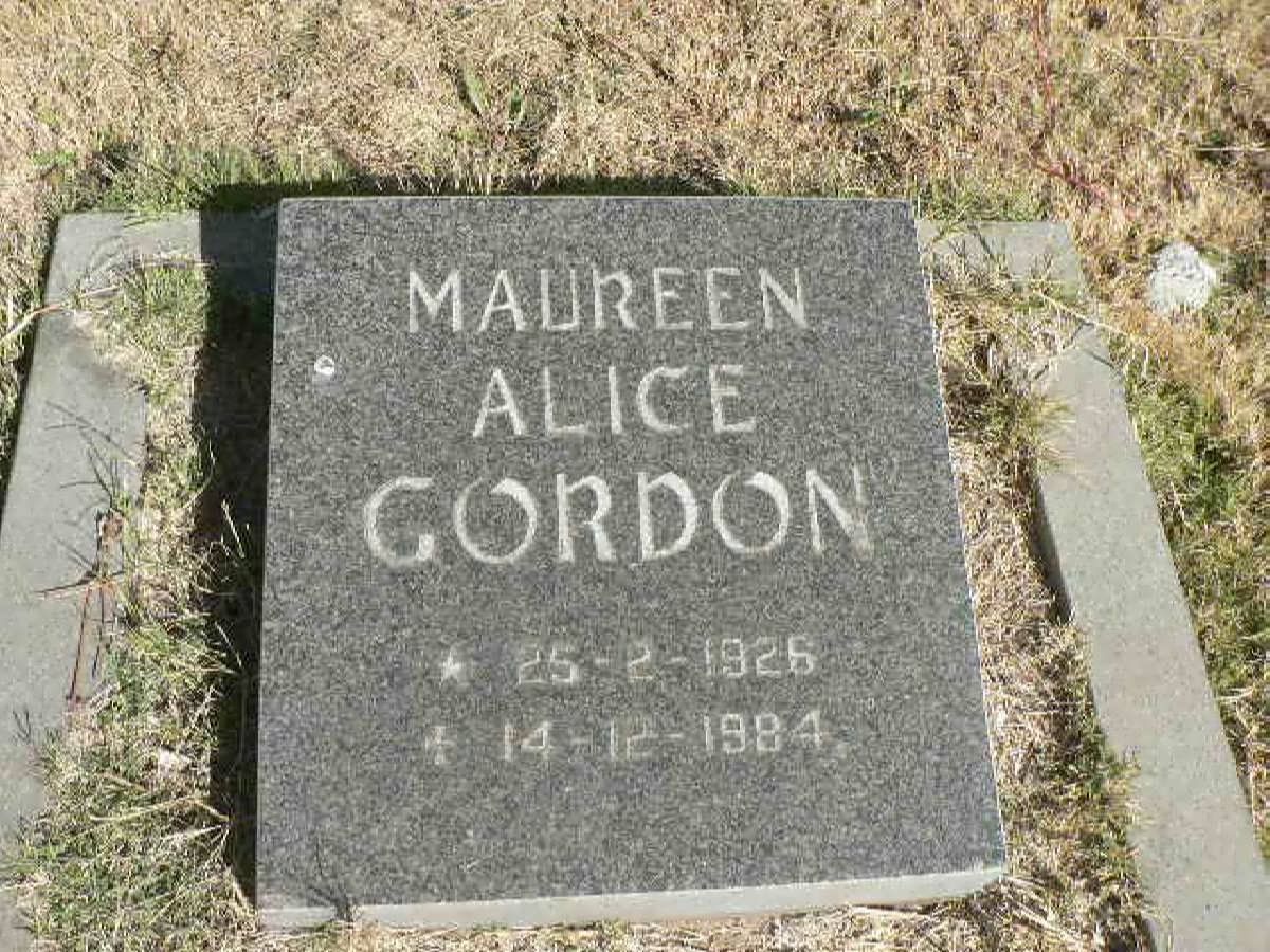 GORDON Maureen Alice 1926-1984