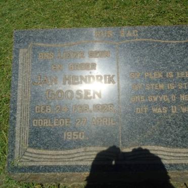 GOOSEN Jan Hendrik 1928-1950
