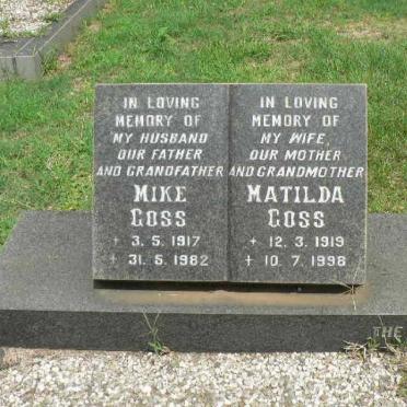 GOSS Mike 1917-1982 &amp; Matilda 1919-1998