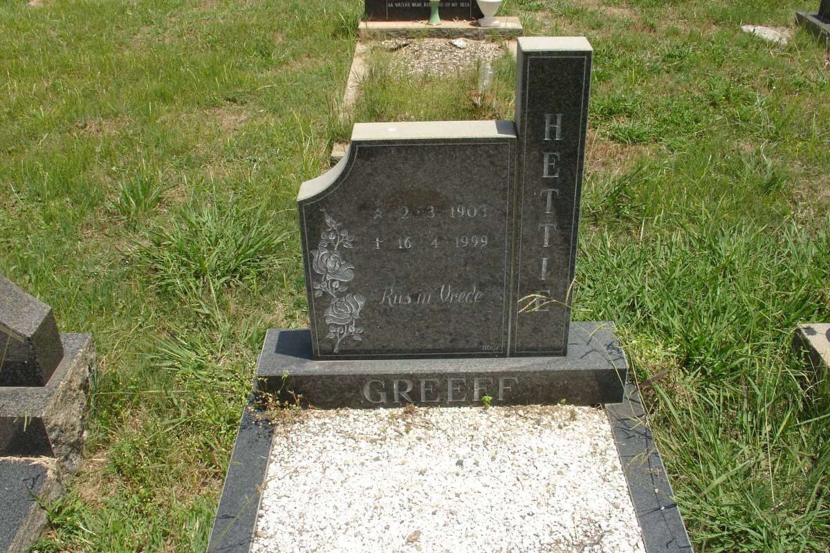GREEFF Hettie 1903-1999