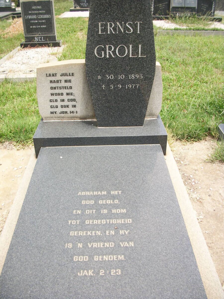 GROLL Ernst 1893-1977