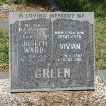 GREEN Joseph Ward 1889-1981 &amp; Vivian 1908-2001