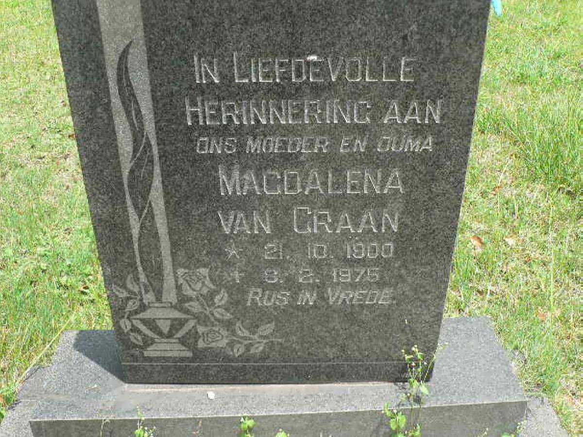 GRAAN Magdalena, van 1900-1975
