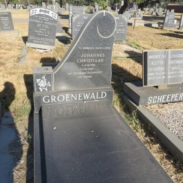 GROENEWALD Johannes Christiaan 1921-1982