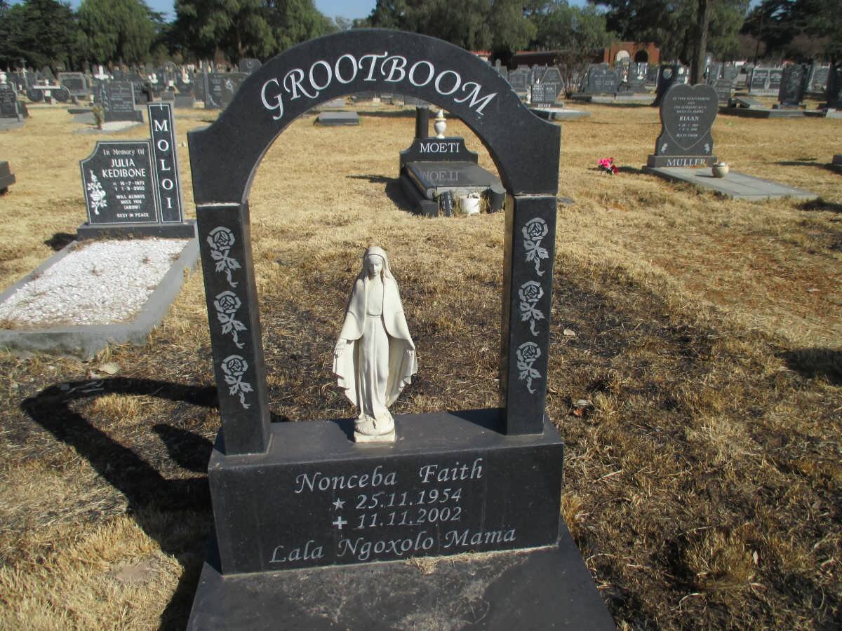 GROOTBOOM Nonceba Faith 1954-2002