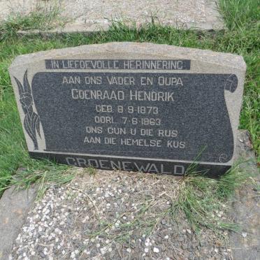 GROENEWALD Coenraad Hendrik 1873-1963