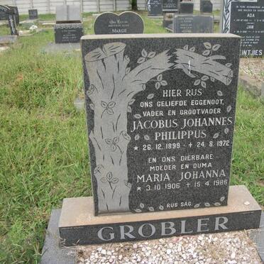 GROBLER Jacobus Johannes Philippus 1899-1972 &amp; Maria Johanna 1906-1986