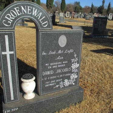 GROENEWALD Dawid Jacobus 1934-2004