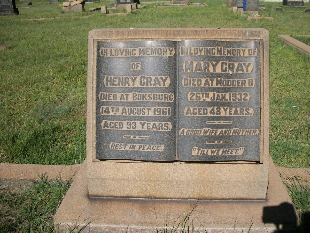 GRAY Henry -1961 &amp; Mary -1932