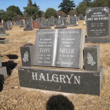 HALGRYN Thys 1928-1998 &amp; Nellie 1941-
