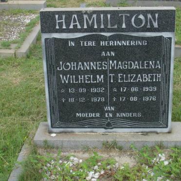 HAMILTON Johannes Wilhelm 1932-1978 &amp; Magdalena T. Elizabeth 1939-1976
