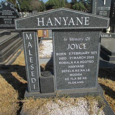 HANYANE Joyce 1971-2003