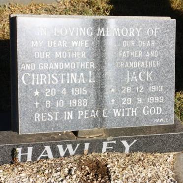 HAWLEY Jack 1913-1999 &amp; Christina L. 1915-1988