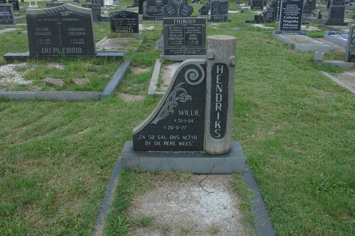 HENDRIKS Willie 1954-1977