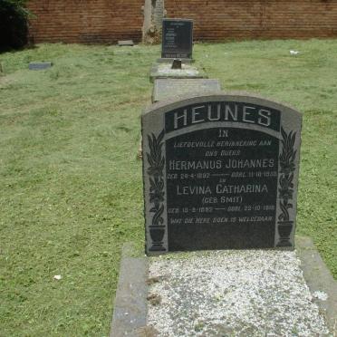 HEUNES Hermanus Johanna 1892-1958 &amp; Levina Catharina SMIT 1892-1919