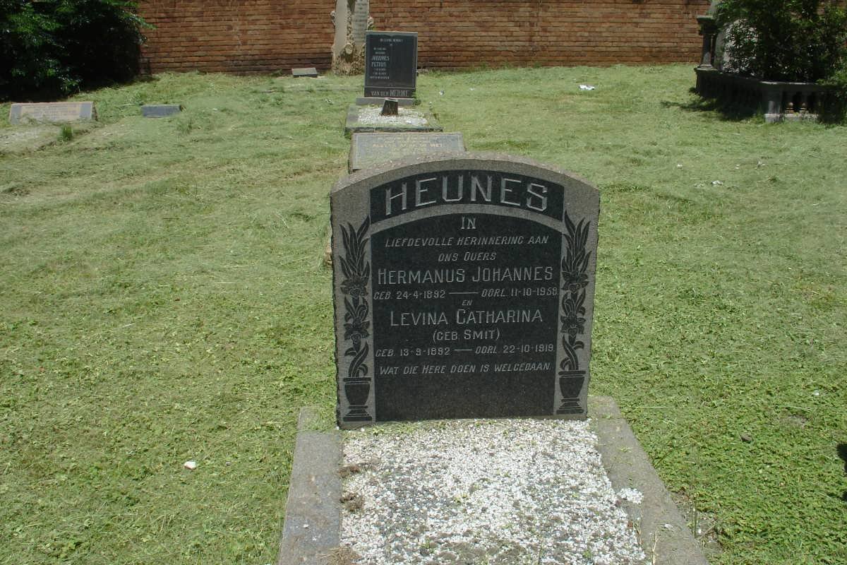 HEUNES Hermanus Johanna 1892-1958 &amp; Levina Catharina SMIT 1892-1919