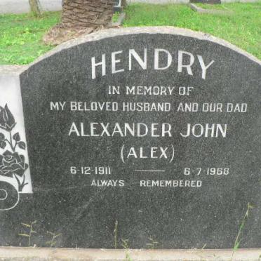 HENDRY Alexander John 1911-1968