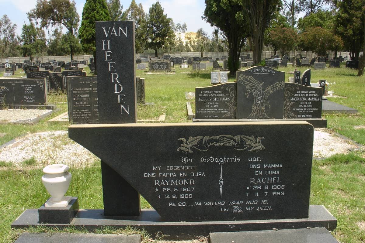 HEERDEN Raymond, van 1907-1969 &amp; Rachel 1905-1993