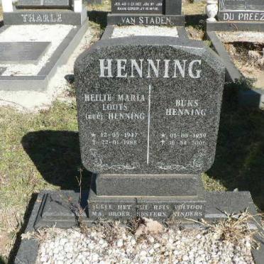HENNING Buks 1959-2001 &amp; Heilie Maria Loots HENNING 1947-1988