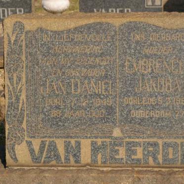HEERDEN Jan Daniel, van -1949 &amp; Embrencia Jakoba -1966