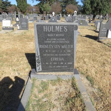 HOLMES Rhonley Guy Walter 1912-1991 &amp; Etresia 1915-2003