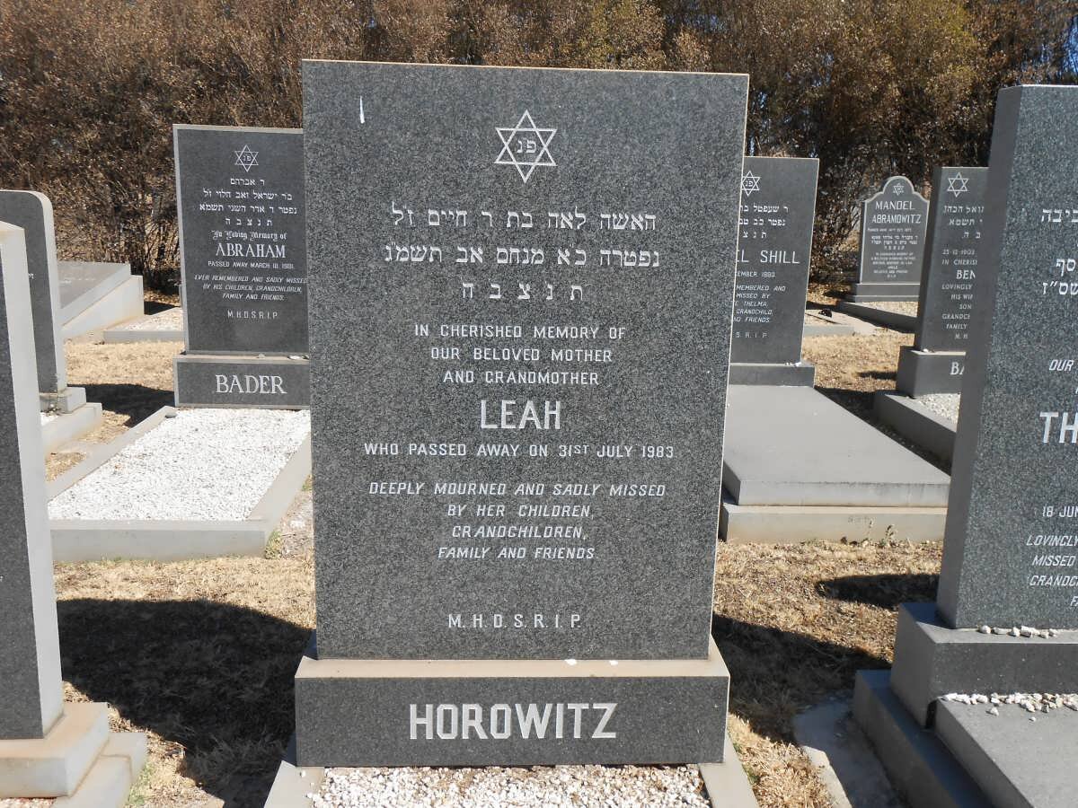 HOROWITZ Leah -1983