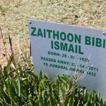 ISMAIL Zaithoon Bibi 1929-2011