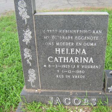 JACOBS Helena Catharina nee J. v. VUUREN 1923-1980