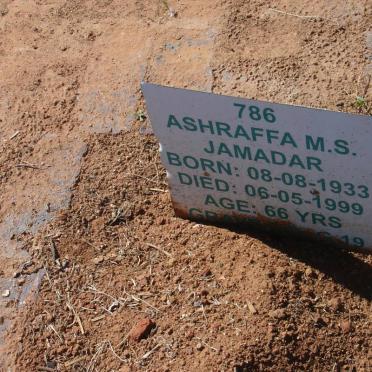 JAMADAR Ashraffa M.S. 1933-1999