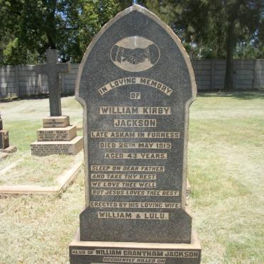 JACKSON William Kirby -1919 :: JACKSON William Grantham -1927