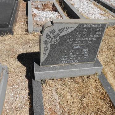 JACOBS Marthinus 1930-1983 &amp; Anna 1933-1993