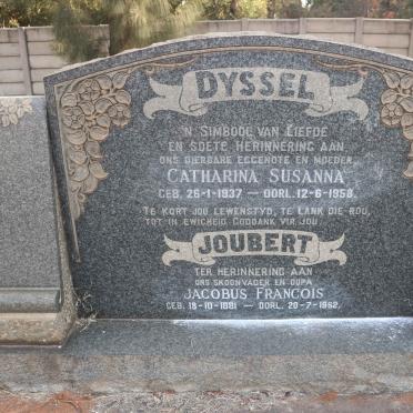 JOUBERT Jacobus Francois 1881-1962 :: DYSSEL Catharina Susannna 1937-1958