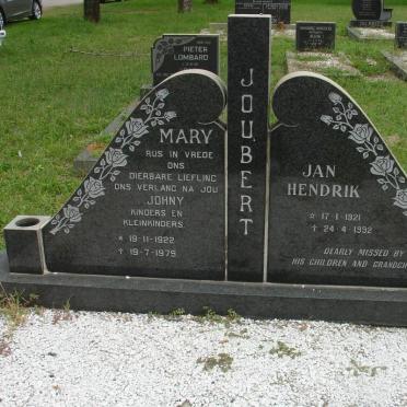 JOUBERT Jan Hendrik 1921-1992 &amp; Mary 1922-1979