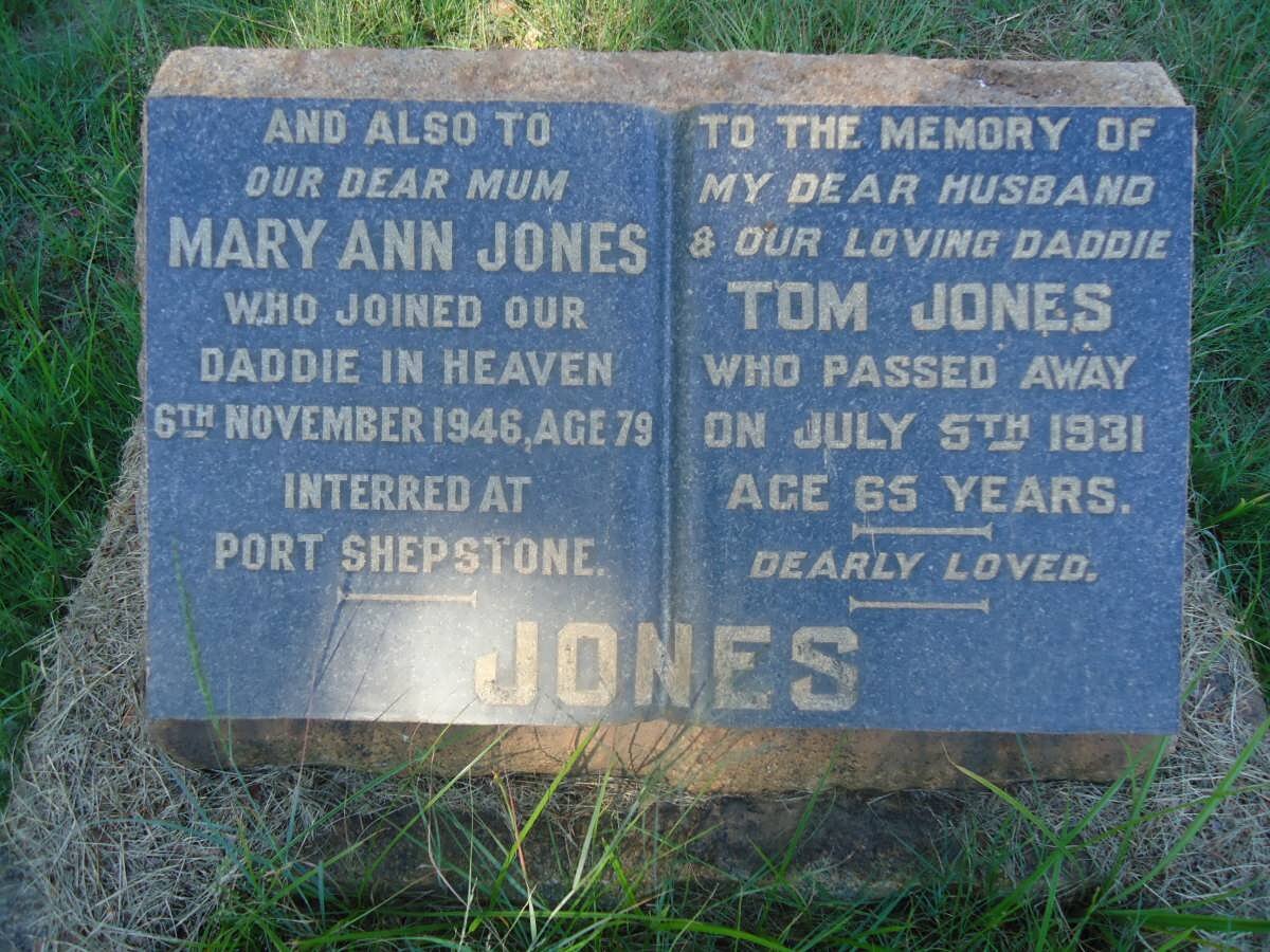 JONES Tom -1931 &amp; Mary Ann -1946