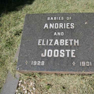 JOOSTE Andries -1928 &amp; Elizabeth -1931